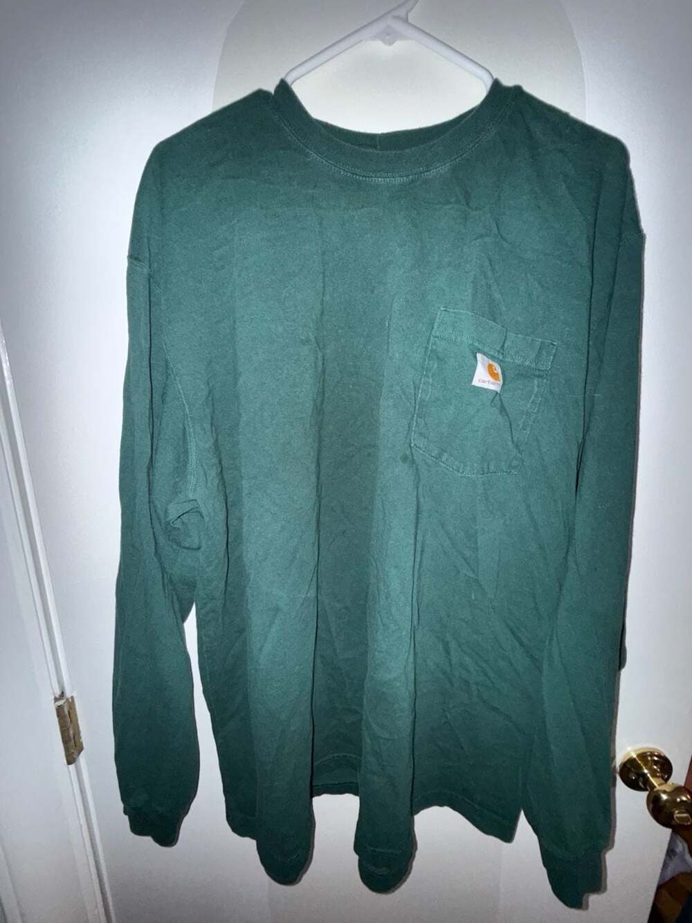 Carhartt K126 Workwear Pocket Long-Sleeve T-Shirt Green Size XL